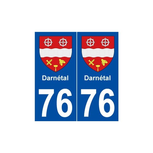 76 Darnétal blason autocollant plaque stickers ville