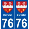 76 Darnétal blason autocollant plaque stickers ville