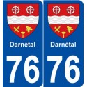 76 Darnétal blason autocollant plaque stickers ville