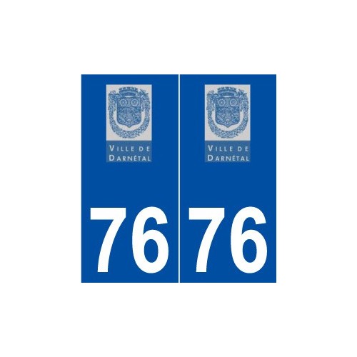 76 Darnétal logo autocollant plaque stickers ville