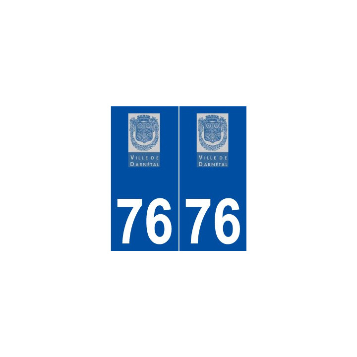 76 Darnétal logo autocollant plaque stickers ville