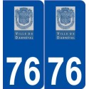 76 Darnétal logo autocollant plaque stickers ville