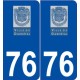 76 Darnétal logo autocollant plaque stickers ville