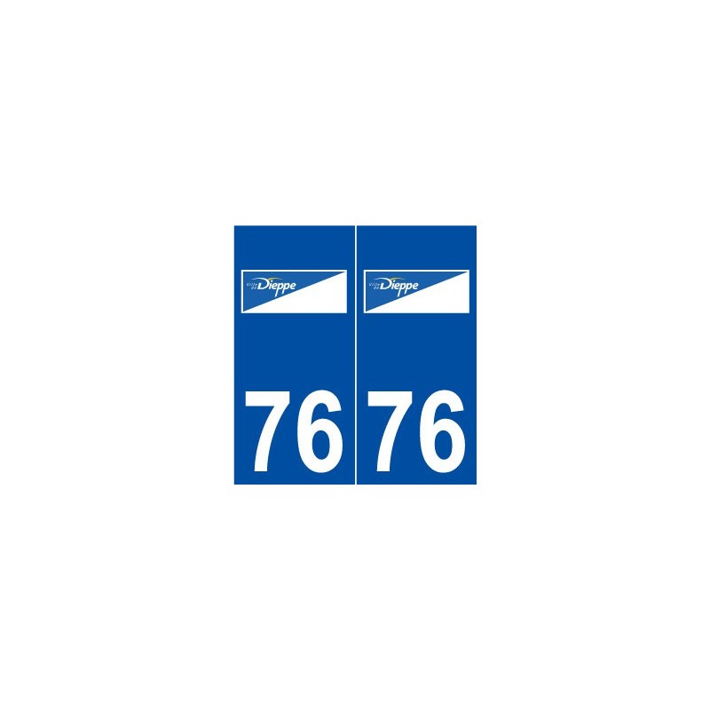 76 Dieppe logo autocollant plaque stickers ville