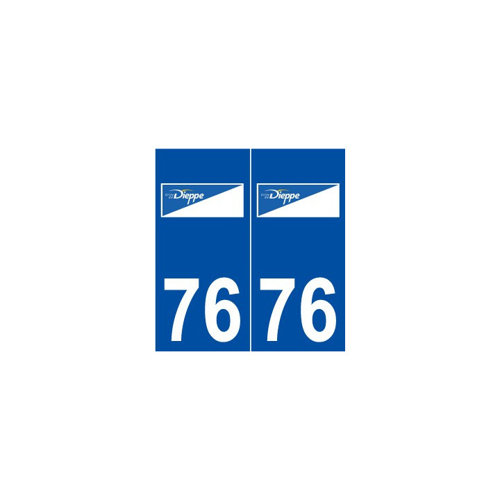76 Dieppe logo autocollant plaque stickers ville