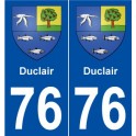 76 Duclair blason autocollant plaque stickers ville