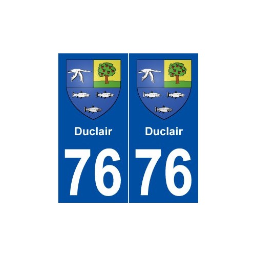 76 Duclair blason autocollant plaque stickers ville