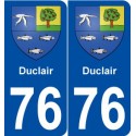 76 Duclair blason autocollant plaque stickers ville
