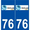 76 Duclair logo autocollant plaque stickers ville
