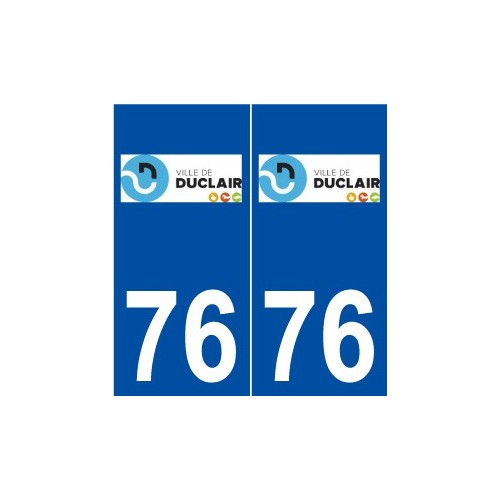 76 Duclair logo autocollant plaque stickers ville
