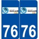 76 Duclair logo autocollant plaque stickers ville