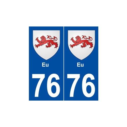 76 Eu blason autocollant plaque stickers ville
