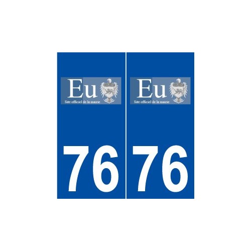 76 Eu logo autocollant plaque stickers ville