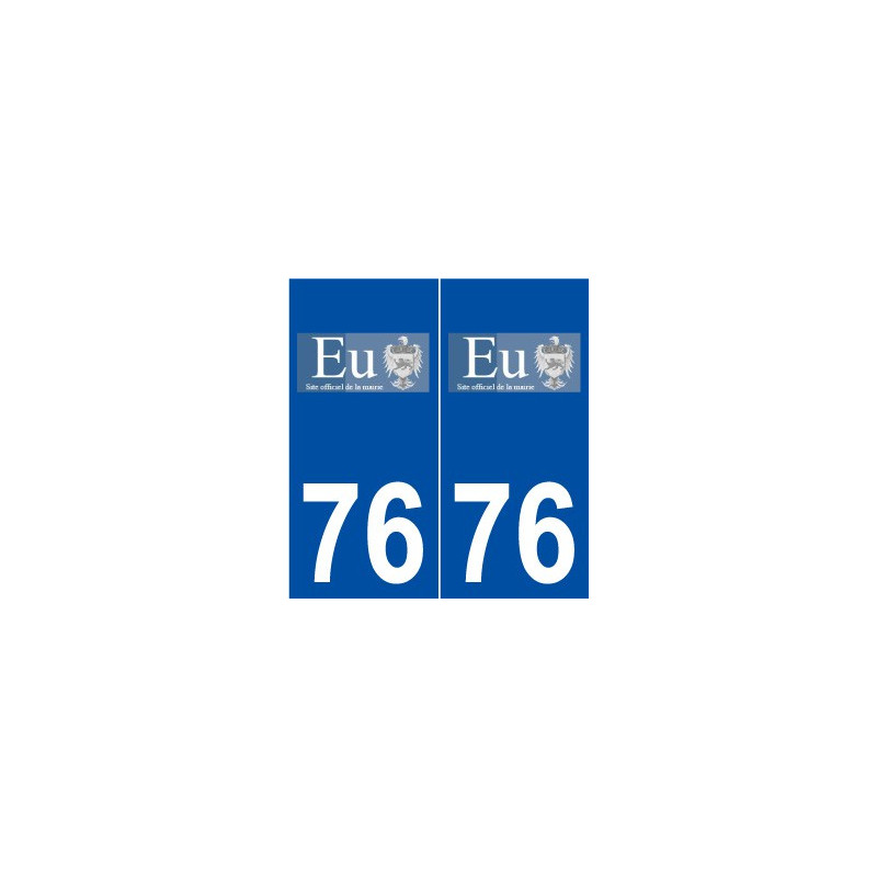 76 Eu logo autocollant plaque stickers ville