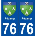 76 Fécamp blason autocollant plaque stickers ville