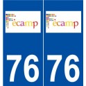 76 Fécamp logo autocollant plaque stickers ville