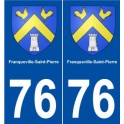 76 Franqueville-Saint-Pierre blason autocollant plaque stickers ville