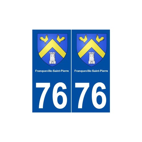 76 Franqueville-Saint-Pierre blason autocollant plaque stickers ville