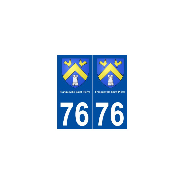 76 Franqueville-Saint-Pierre blason autocollant plaque stickers ville