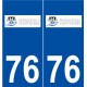 76 Franqueville-Saint-Pierre logo autocollant plaque stickers ville