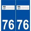 76 Franqueville-Saint-Pierre logo autocollant plaque stickers ville