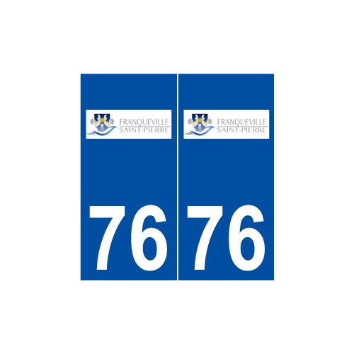 76 Franqueville-Saint-Pierre logo autocollant plaque stickers ville