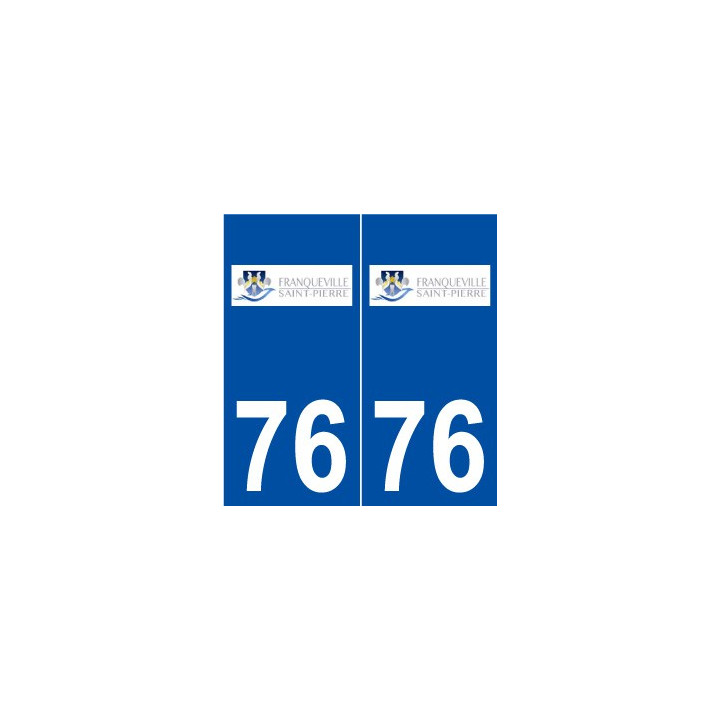 76 Franqueville-Saint-Pierre logo autocollant plaque stickers ville