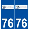 76 Franqueville-Saint-Pierre logo autocollant plaque stickers ville