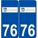 76 Franqueville-Saint-Pierre logo autocollant plaque stickers ville