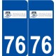 76 Franqueville-Saint-Pierre logo autocollant plaque stickers ville