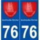 76 Gonfreville-l'Orcher blason autocollant plaque stickers ville
