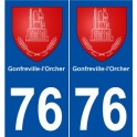 76 Gonfreville-l'Orcher blason autocollant plaque stickers ville