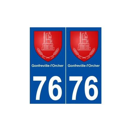76 Gonfreville-l'Orcher blason autocollant plaque stickers ville