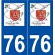 76 Gonfreville-l'Orcher logo autocollant plaque stickers ville