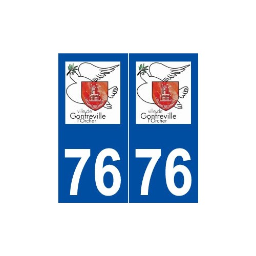 76 Gonfreville-l'Orcher logo autocollant plaque stickers ville