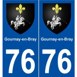 76 Gournay-en-Bray blason autocollant plaque stickers ville