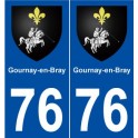 76 Gournay-en-Bray wappen aufkleber typenschild aufkleber stadt