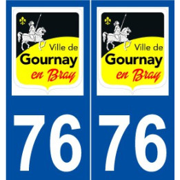 76 Gournay-en-Bray logo autocollant plaque stickers ville