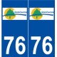 76 Grand-Couronne logo autocollant plaque stickers ville