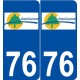 76 Grand-Couronne logo autocollant plaque stickers ville