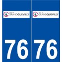 76 Le Grand-Quevilly logo autocollant plaque stickers ville