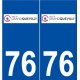 76 Le Grand-Quevilly logo autocollant plaque stickers ville