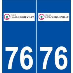 76 Le Grand-Quevilly logo autocollant plaque stickers ville