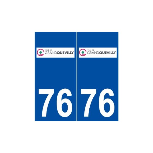 76 Le Grand-Quevilly logo autocollant plaque stickers ville