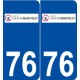 76 Le Grand-Quevilly logo autocollant plaque stickers ville