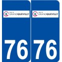 76 Le Grand-Quevilly logo autocollant plaque stickers ville