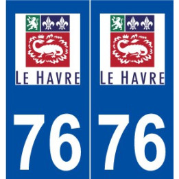 76 Le Havre logo autocollant plaque stickers ville