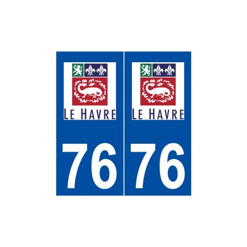76 Le Havre logo autocollant plaque stickers ville