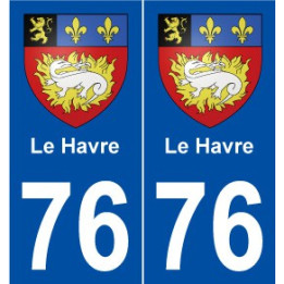 76 Le Havre blason autocollant plaque stickers ville