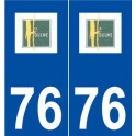 76 Le Houlme logo autocollant plaque stickers ville